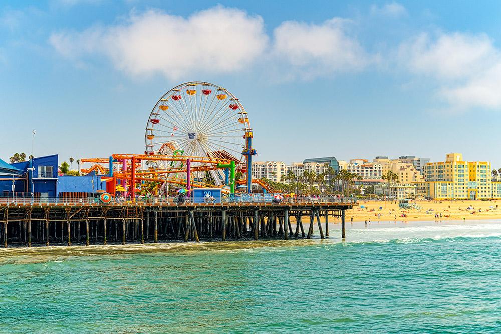 Pacific Park during the day on the Santa Monica Pier