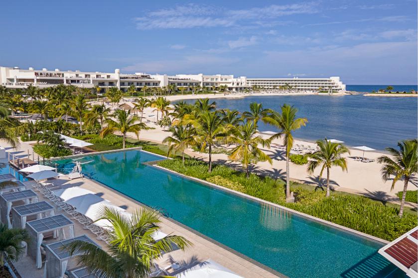 Princess Hotels & Resorts Jamaica with a beachfront pool overlooking the Caribbean