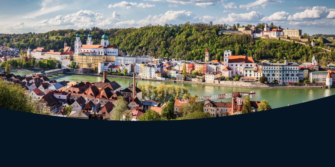 Passau, Germany, along the Danube River, a popular destination on European river cruises.