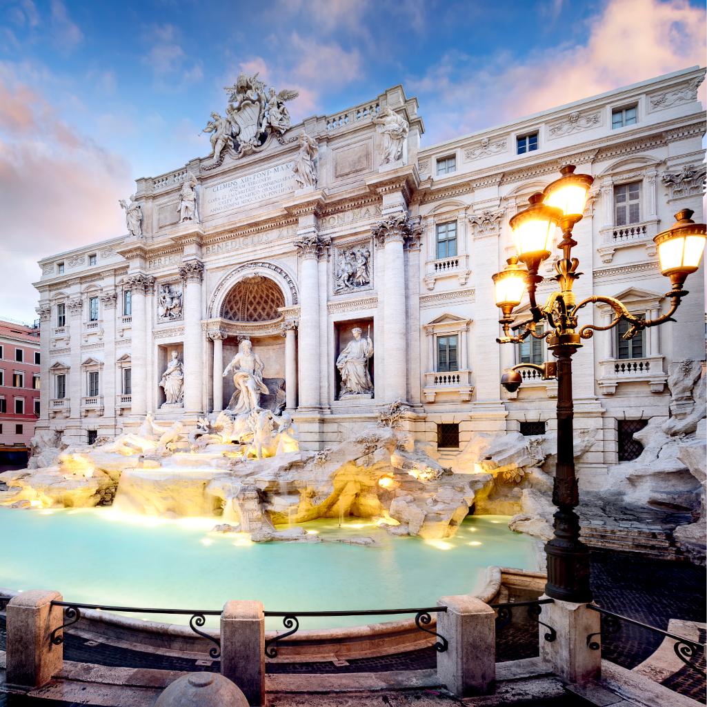Trevi Fountain in Rome explored on a Travelmarvel Europe tour.