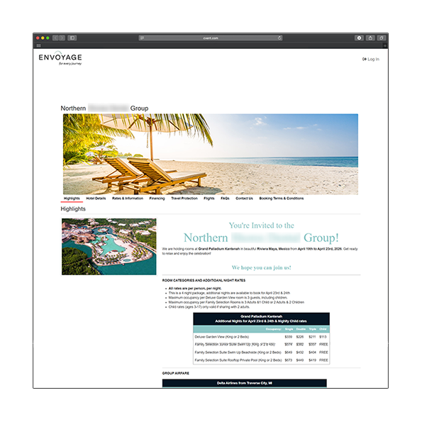 Sample custom registration site for your organization